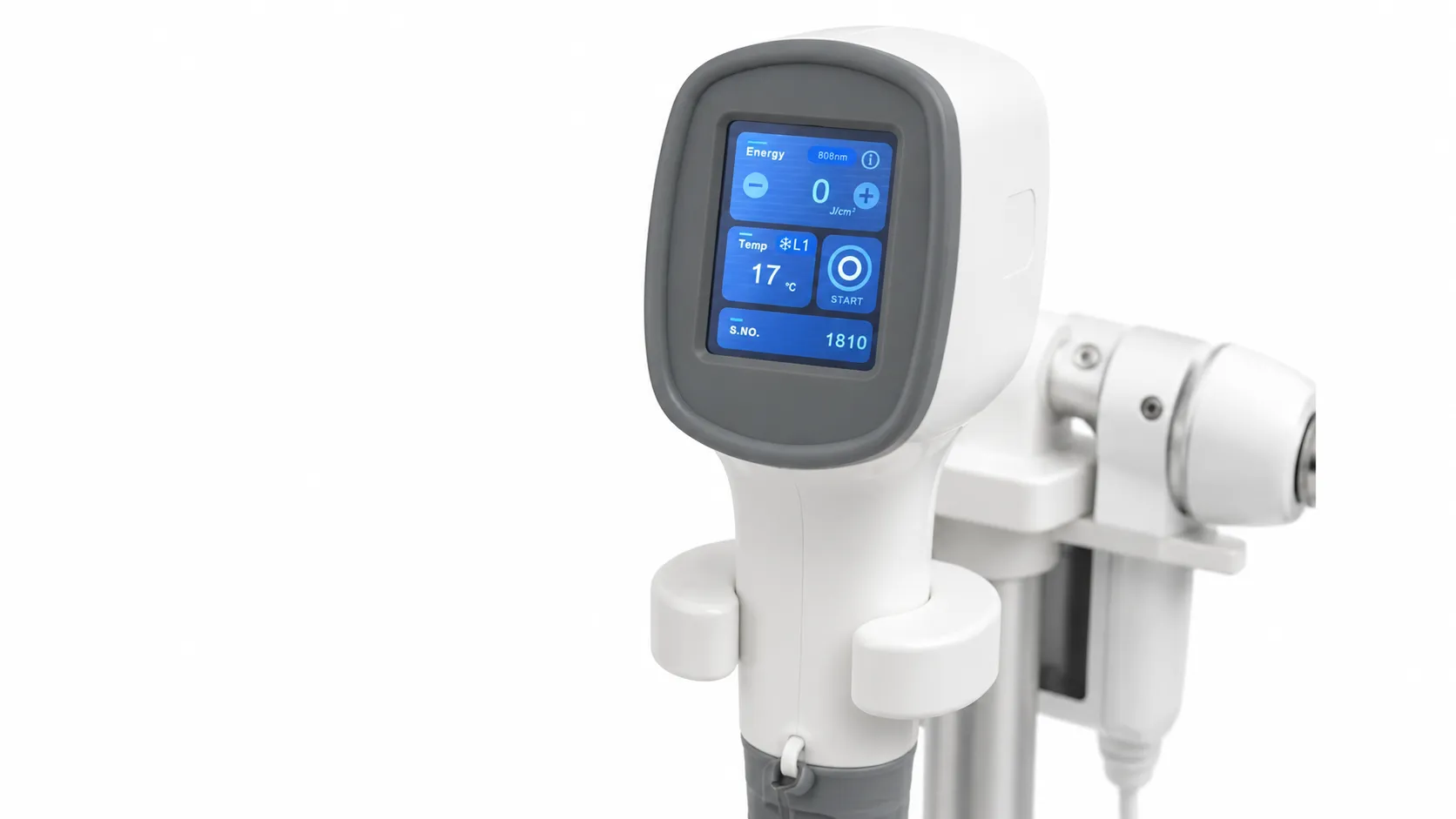 Display del manipolo X3: indicazione della temperatura e del livello di raffreddamento