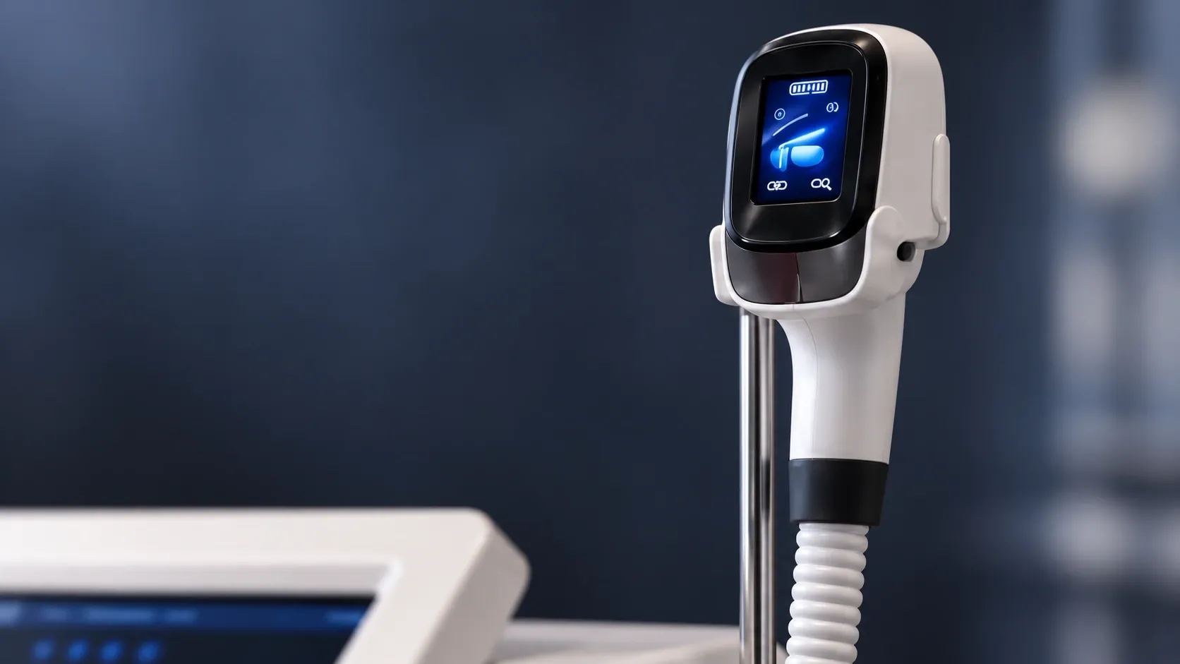 Vista esterna del manipolo Lumina X1 Pro nel suo supporto