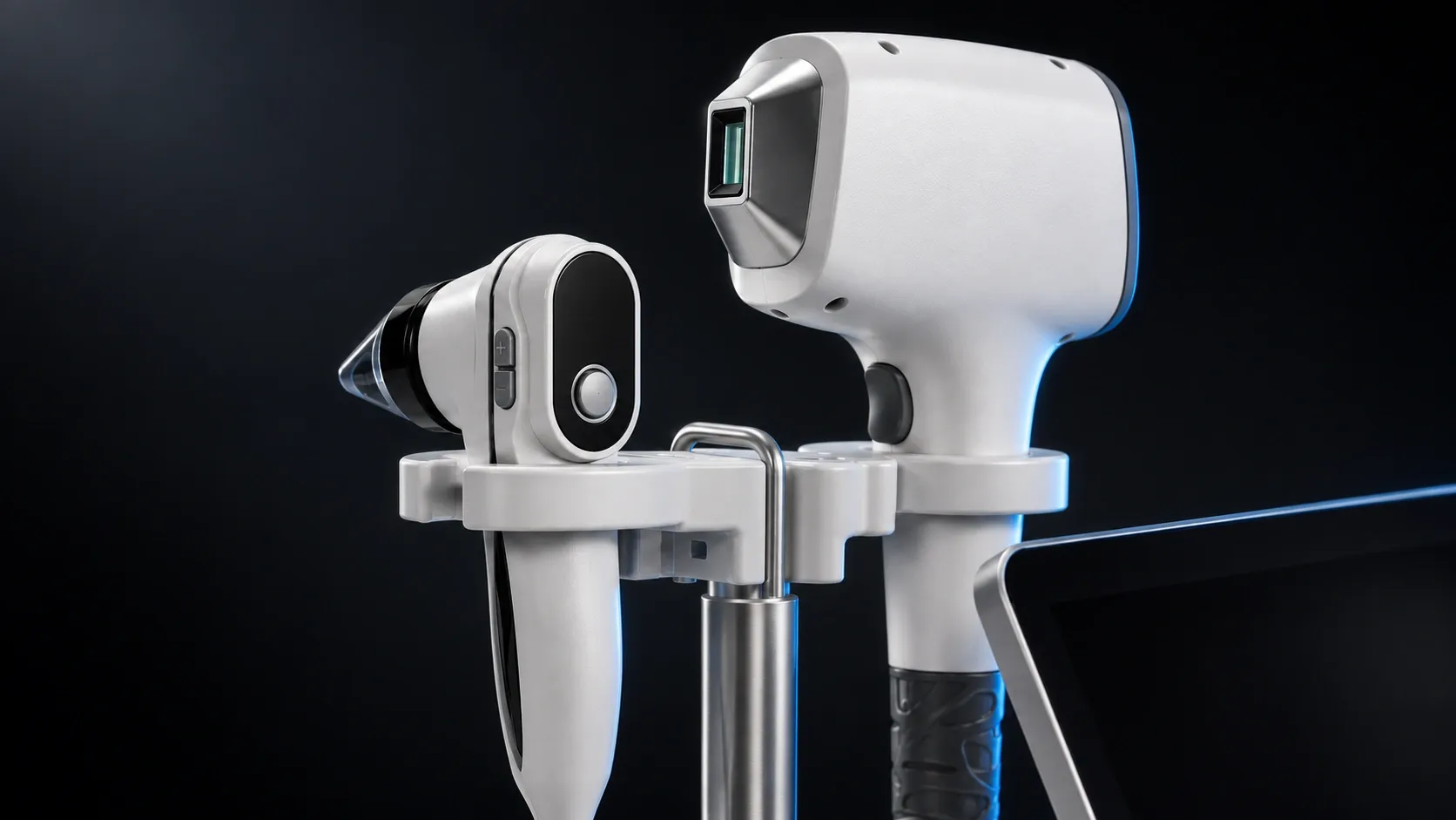 I due manipoli di Lumina X3 nei supporti della piattaforma